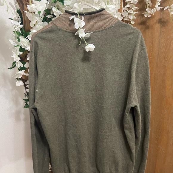 Hawker Rye Men’s Green and Brown Zip Up Sweater 🤎 - Picture 4 of 5